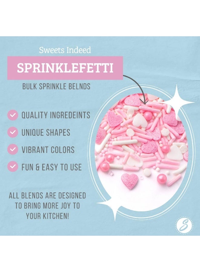 Sweets Indeed Sprinkles Heart Edible Mix Perfect for Cake Decorations Baking Ice Cream Cookies Cupcake Topper 4 ounces - Image 3